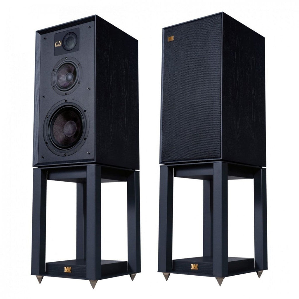 Arcam Radia SA45 Streaming Amplifier with Wharfedale Linton Heritage Standmount Speakers with Matching Stands - Black