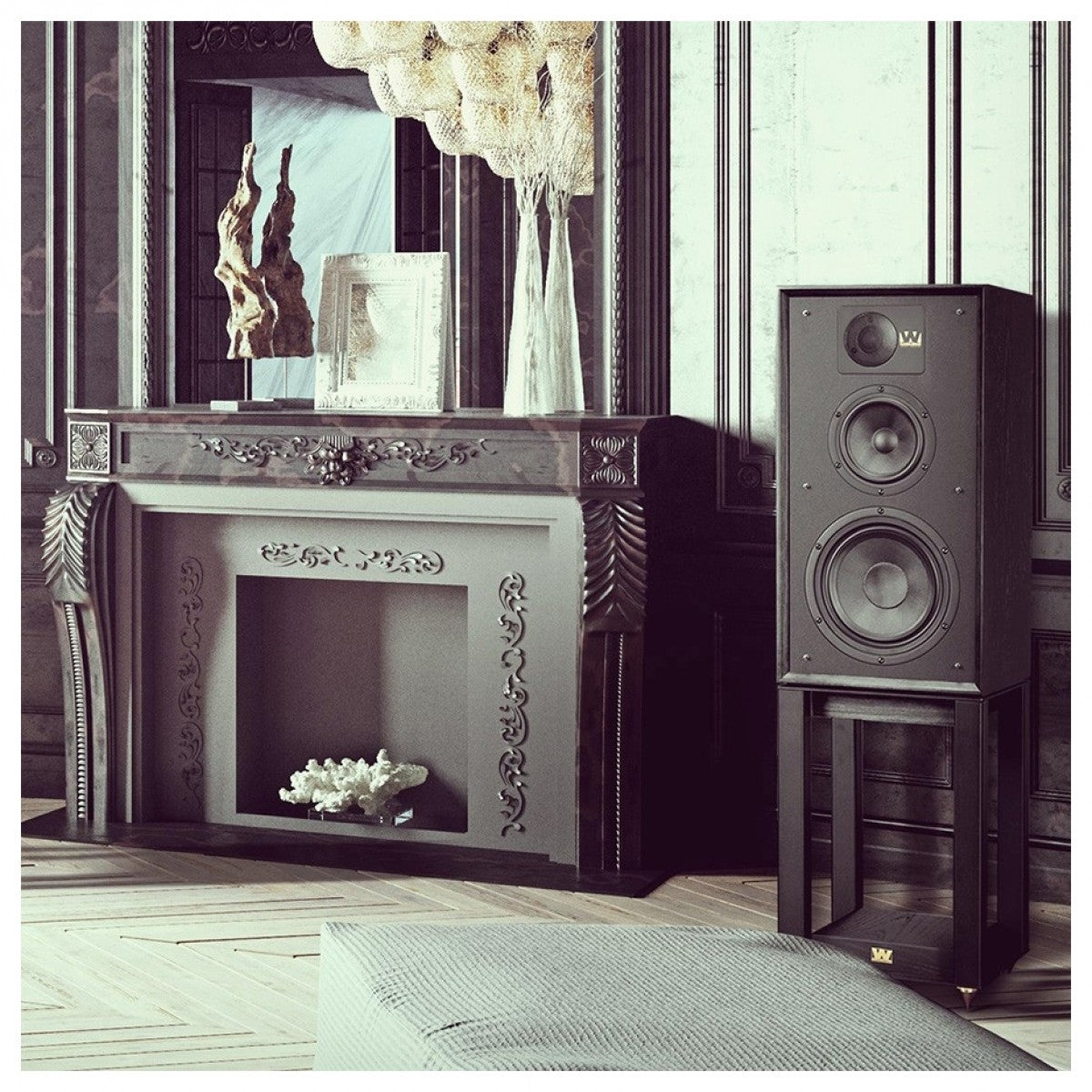 Arcam Radia SA45 Streaming Amplifier with Wharfedale Linton Heritage Standmount Speakers with Matching Stands - Black