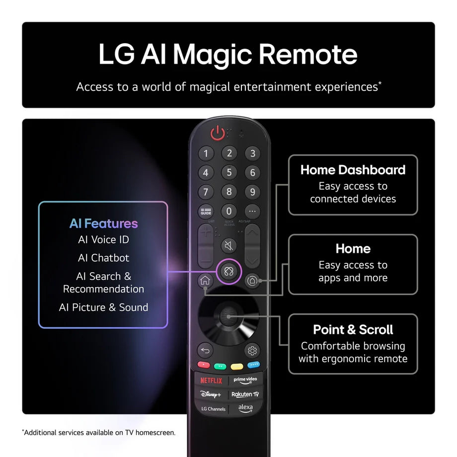 LG OLED83G54LW 83 Inch OLED evo AI G5 OLEDG54LW 4K Ultra HD HDR Smart TV - Wall mount version