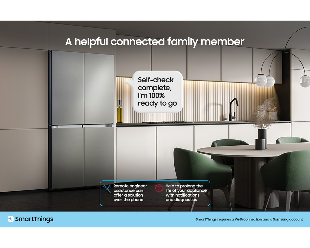Samsung Bespoke AI RF65DG9H0EB1EU Family Hub 636L Total No Frost American Fridge Freezer Black